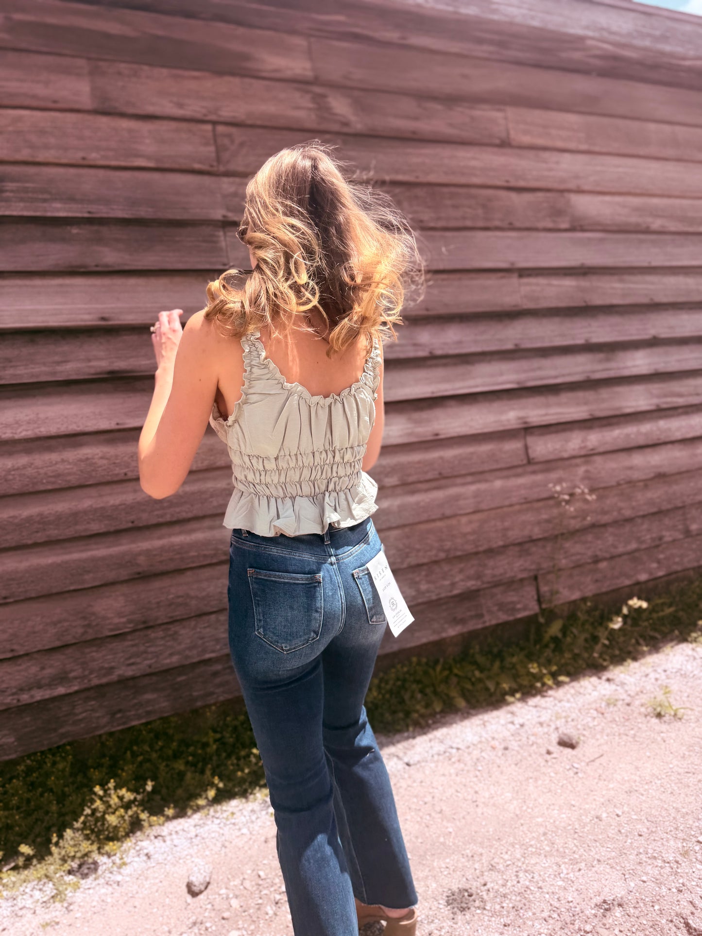 Square Neck Smocked Top