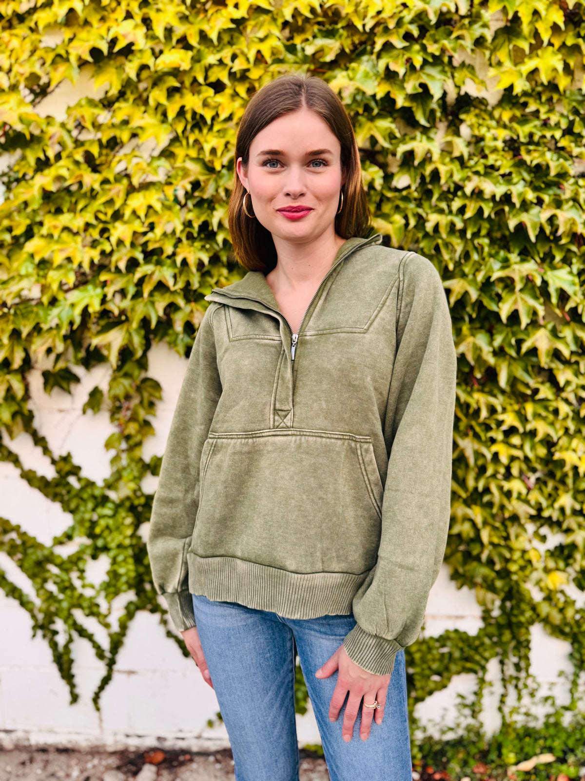 Acid Wash Fleece Oversized Hoodie