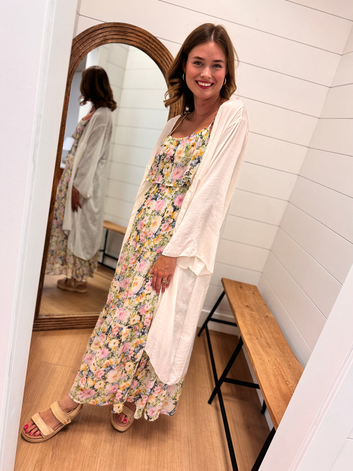 Long Satin Duster Cardi