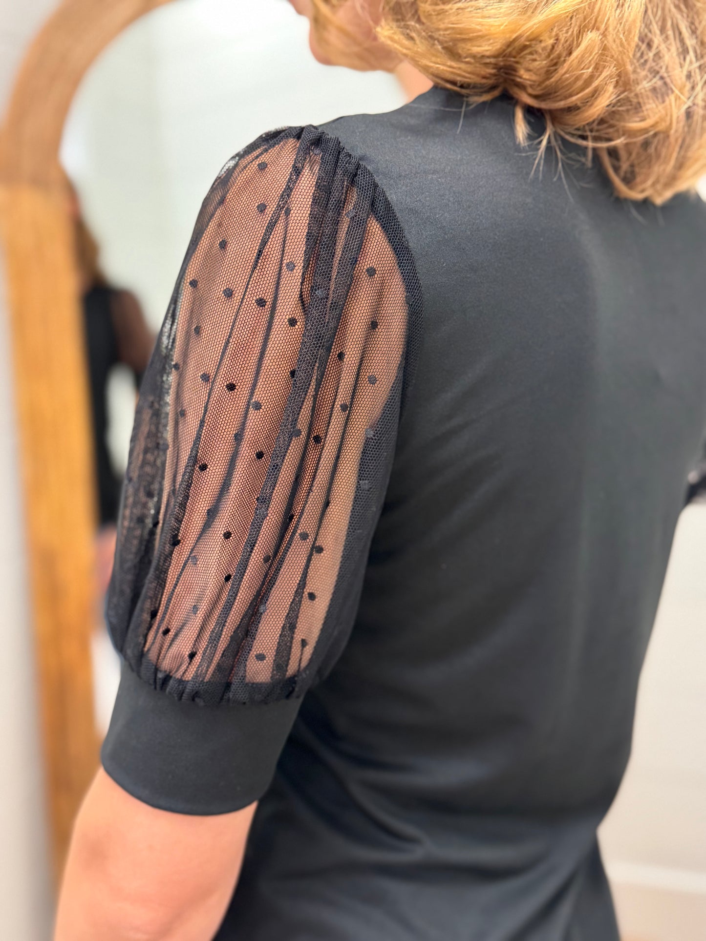 Solid Top With Mesh Sleeves