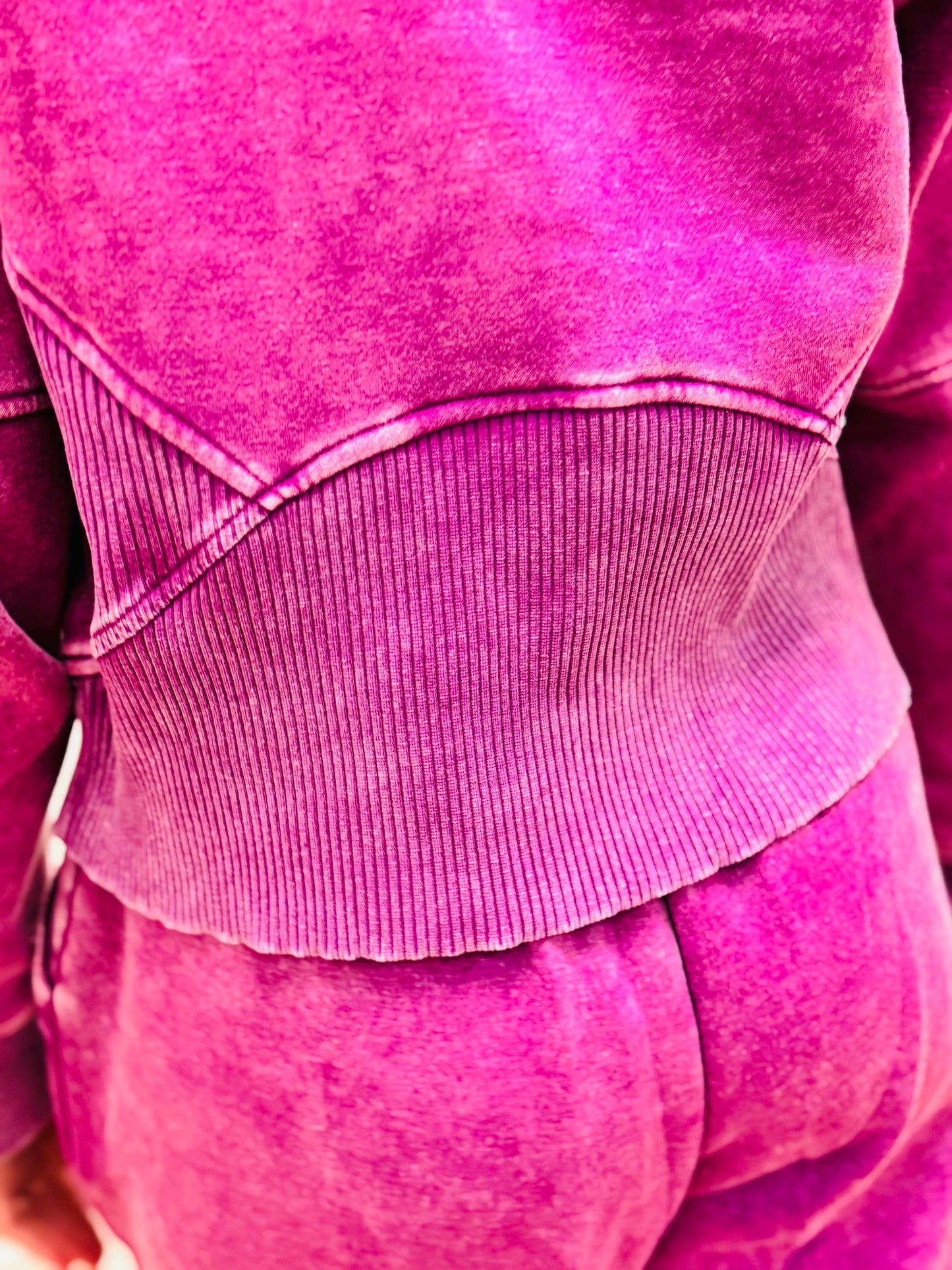 Vintage Washed Half Zip Fleece Pullover