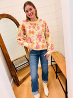 Floral Textured Sweater