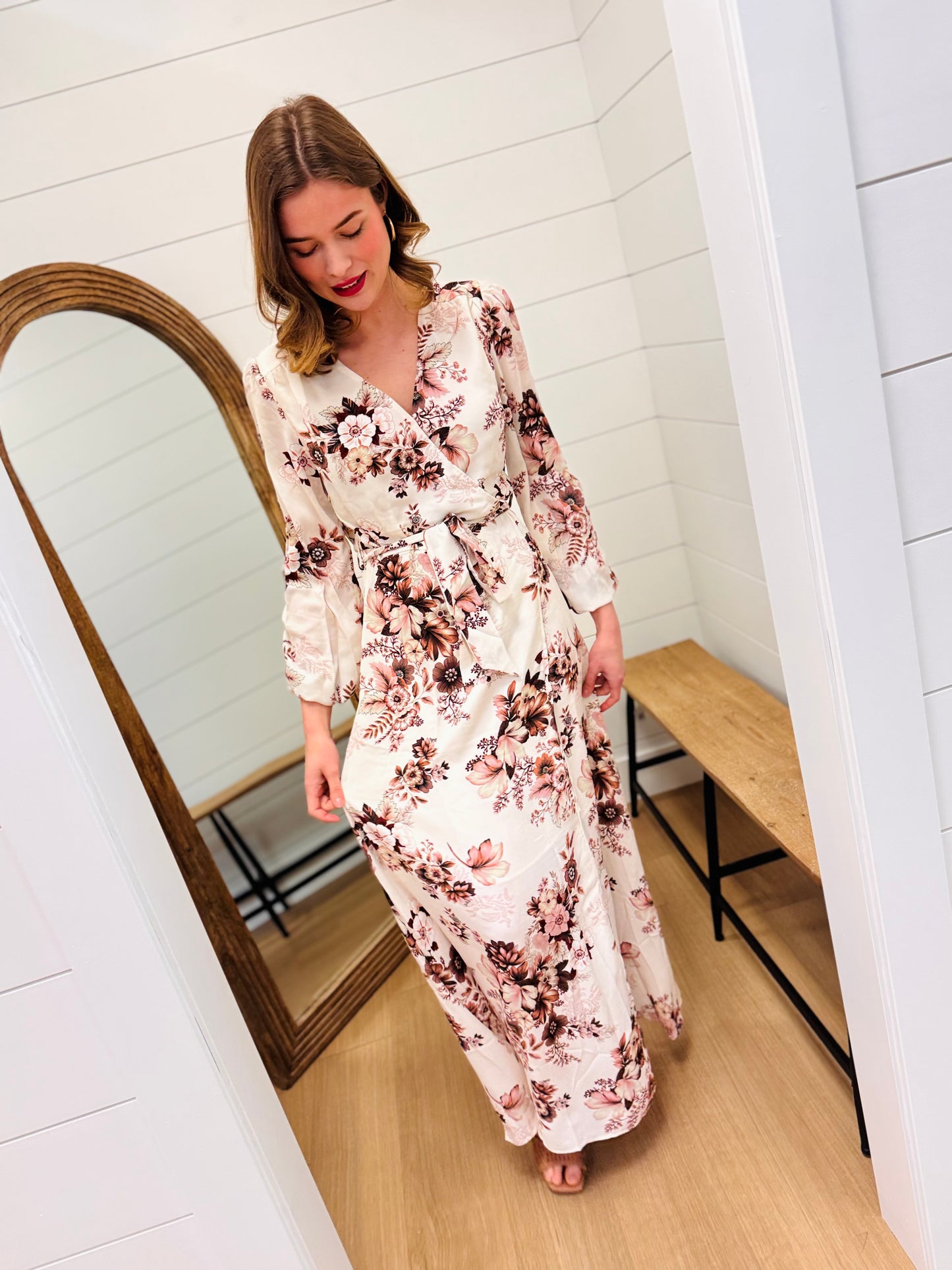 Floral Print Wrap Dress