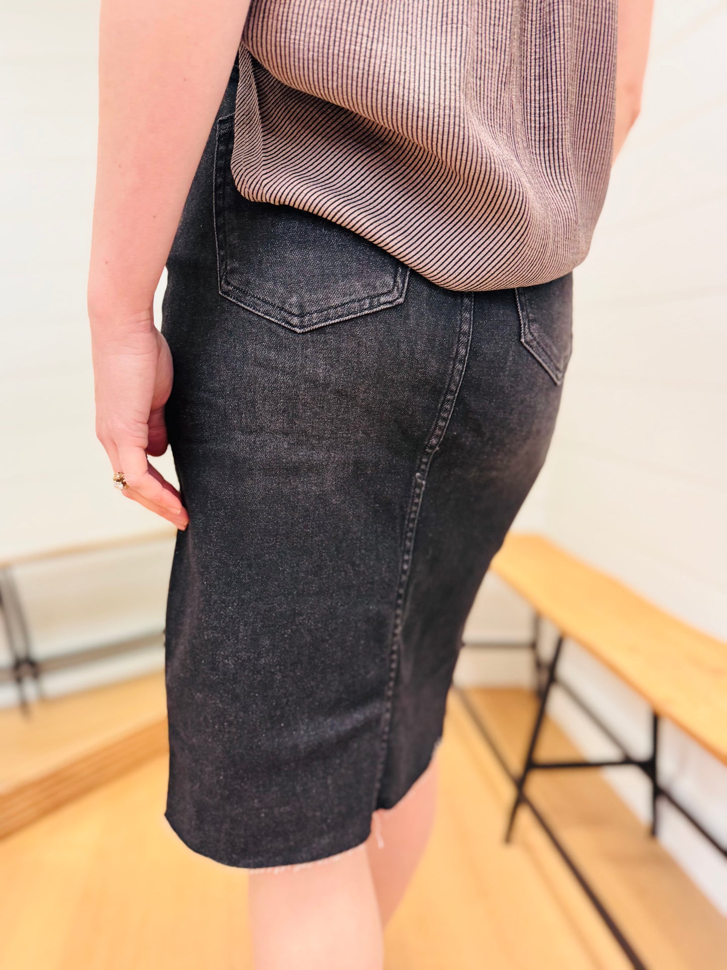 High Rise Midi Skirt - Risen