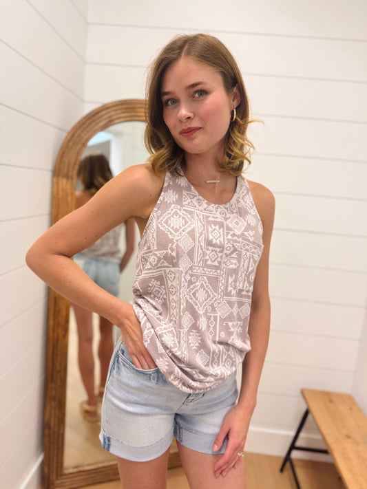 Geo-Aztec Tank Top