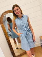 Chambray Mini Dress