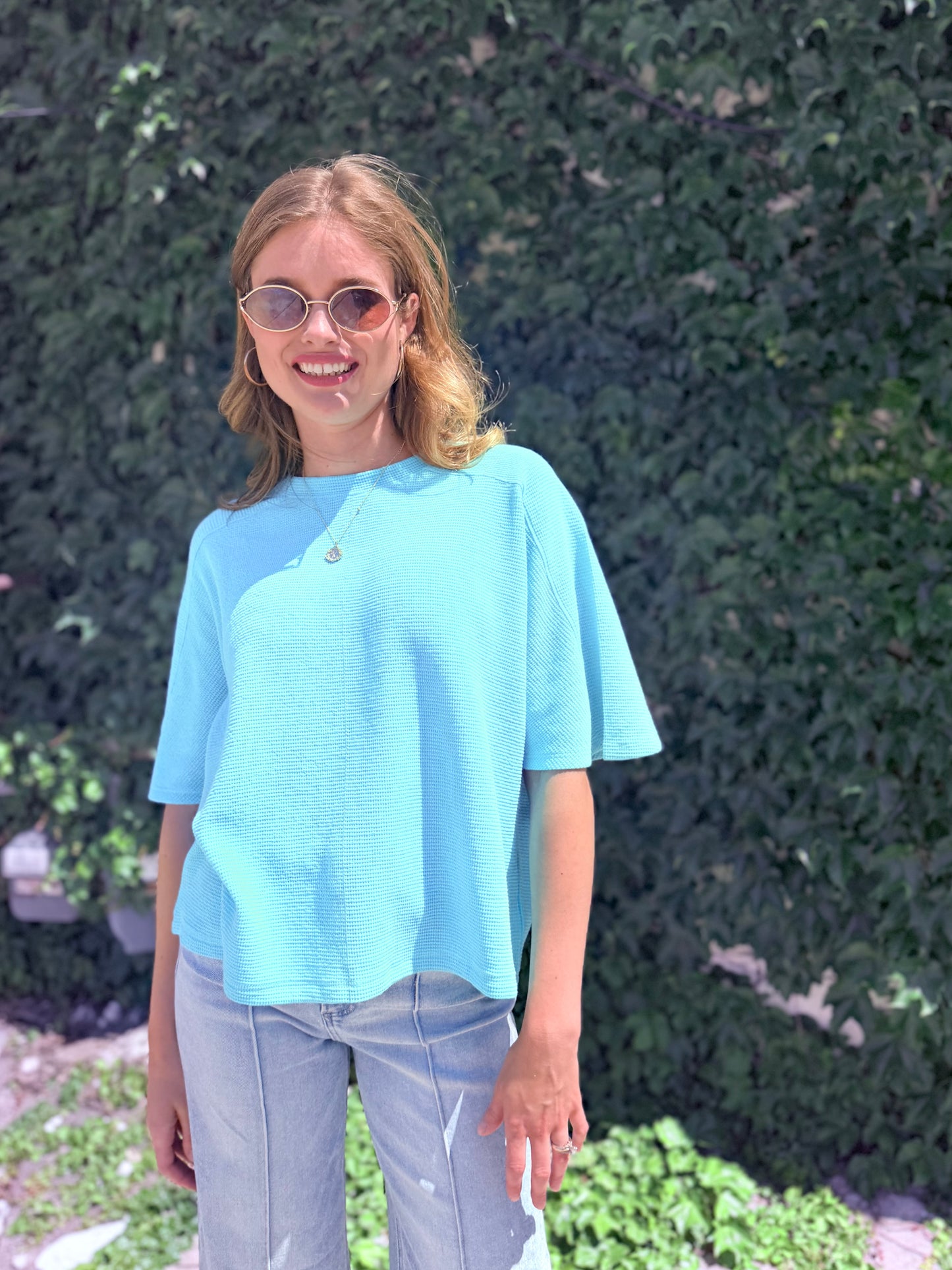 Vintage Washed Relaxed Fit Tee - Mint