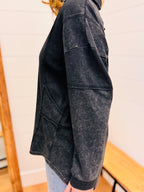 Vintage Washed Black Pullover Sweatshirt