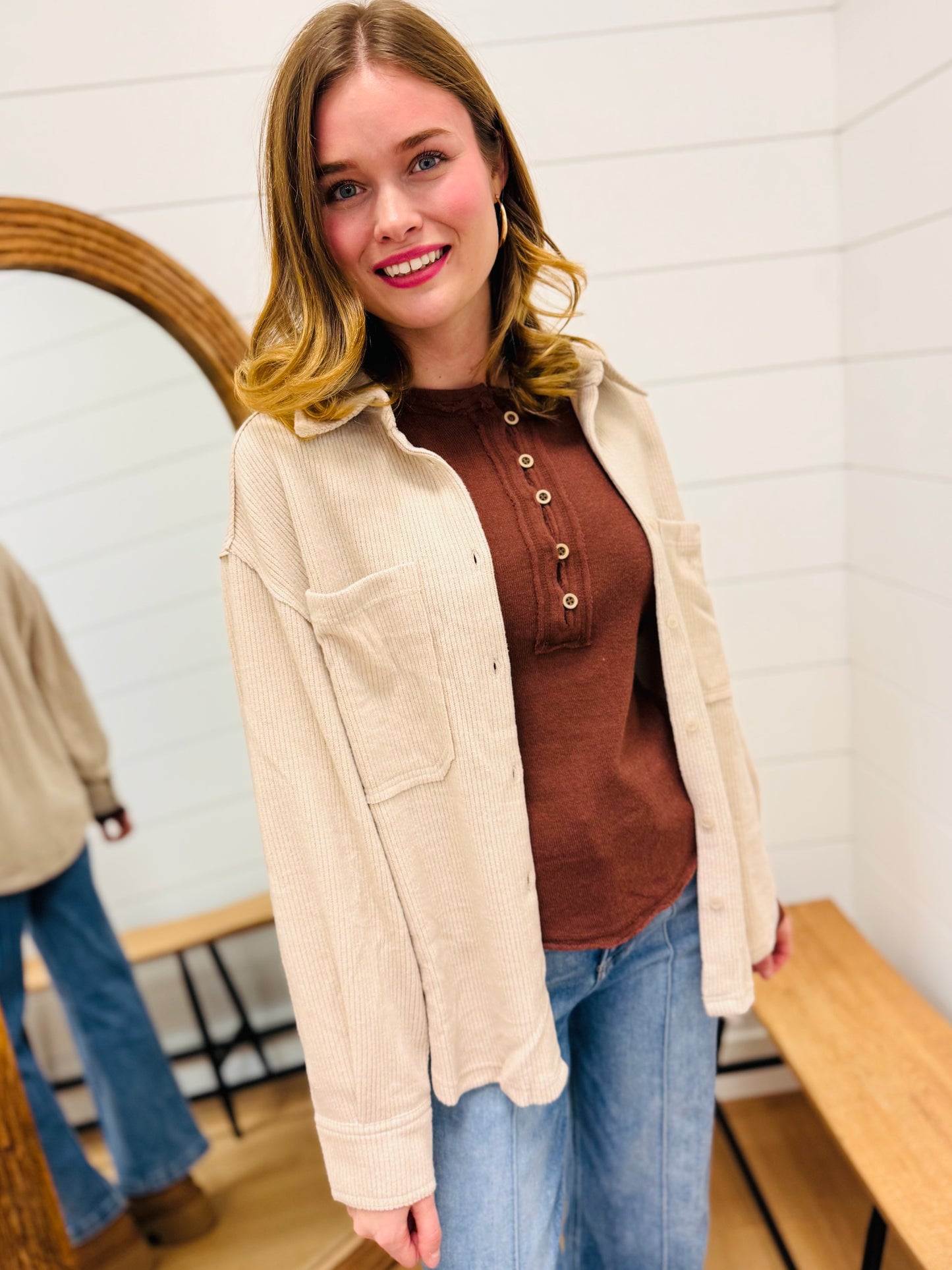 Oversized Cozy Button Down Shacket
