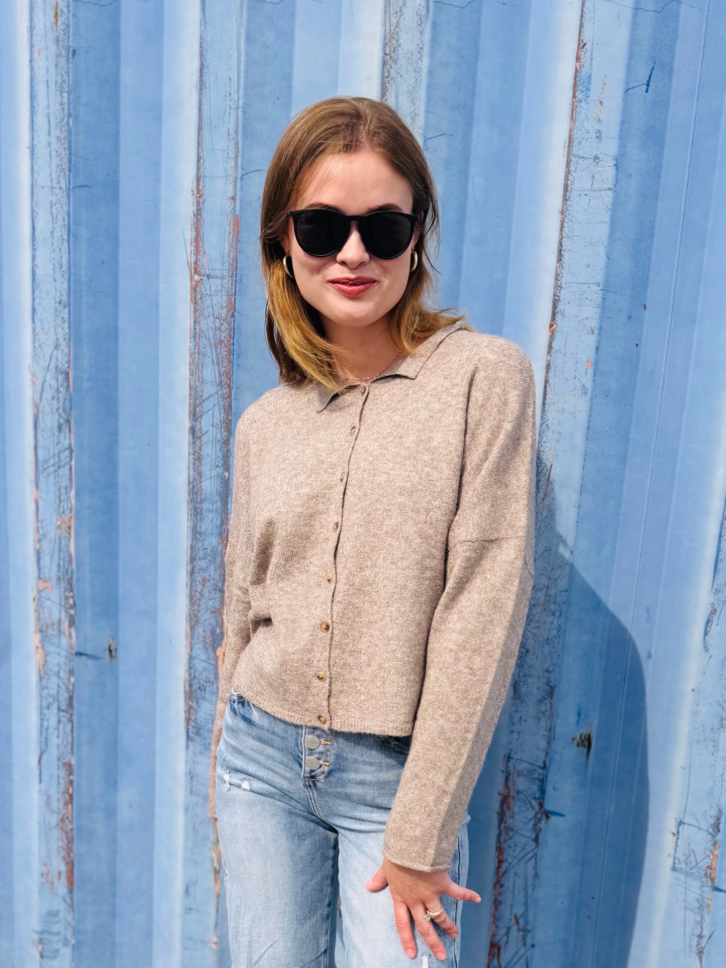 Lightweight Button Down Knit Cardigan