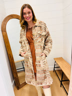 Aztec & Plaid Printed Shacket