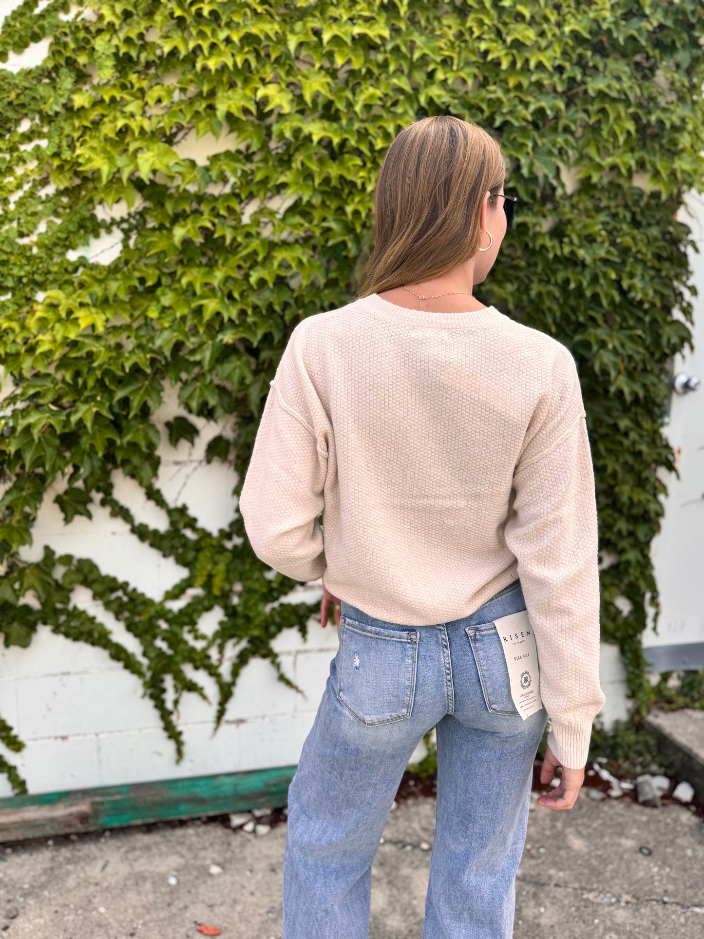 Button Down Long Sleeve Knit Cardigan