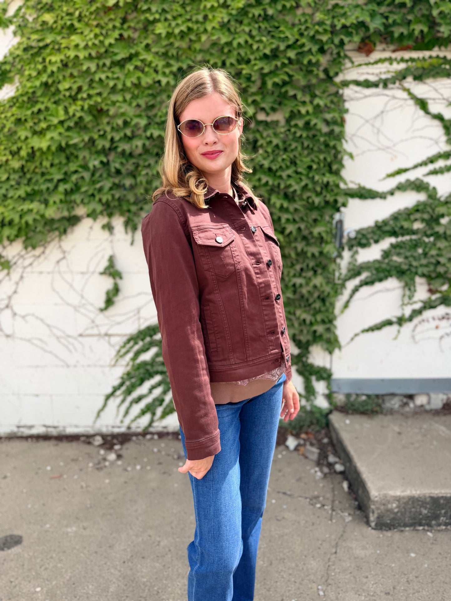 Chocolate Vintage Washed Jacket - Risen