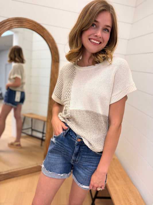 Color Block Sweater Tee