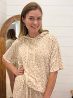 Short Sleeve Leopard Hoodie
