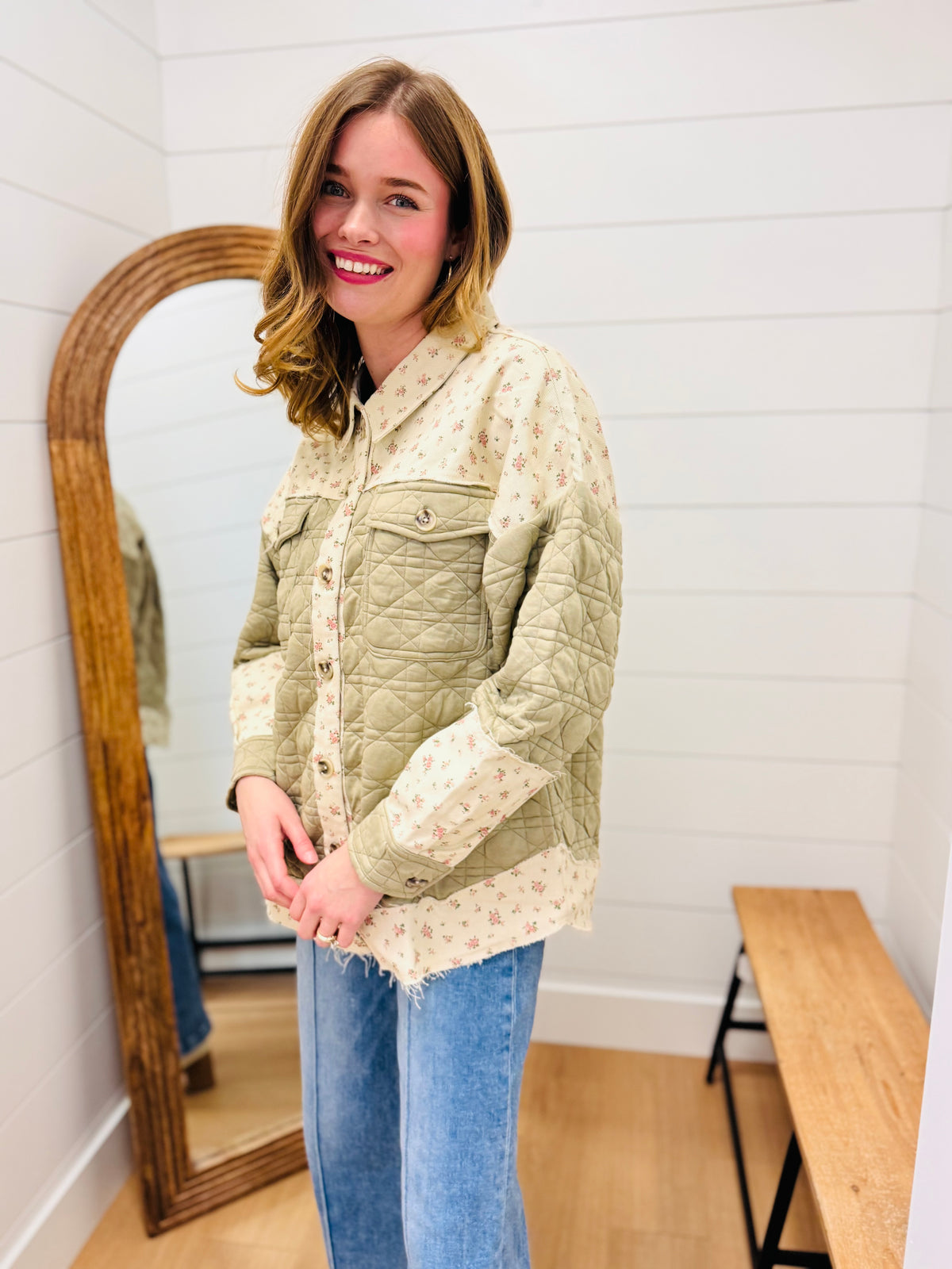 Oversized Floral Printed Jacket