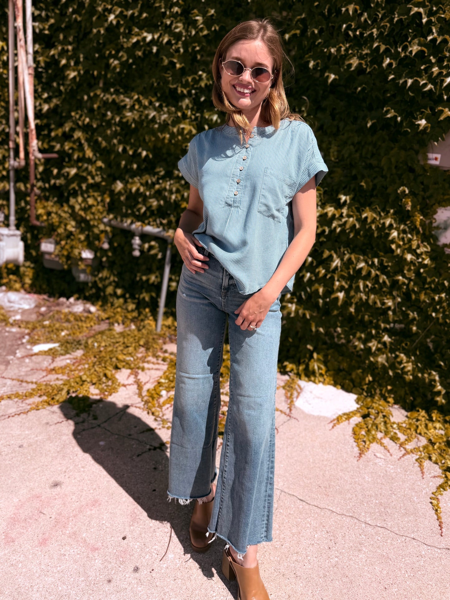 High Rise Flare Bottom Jeans