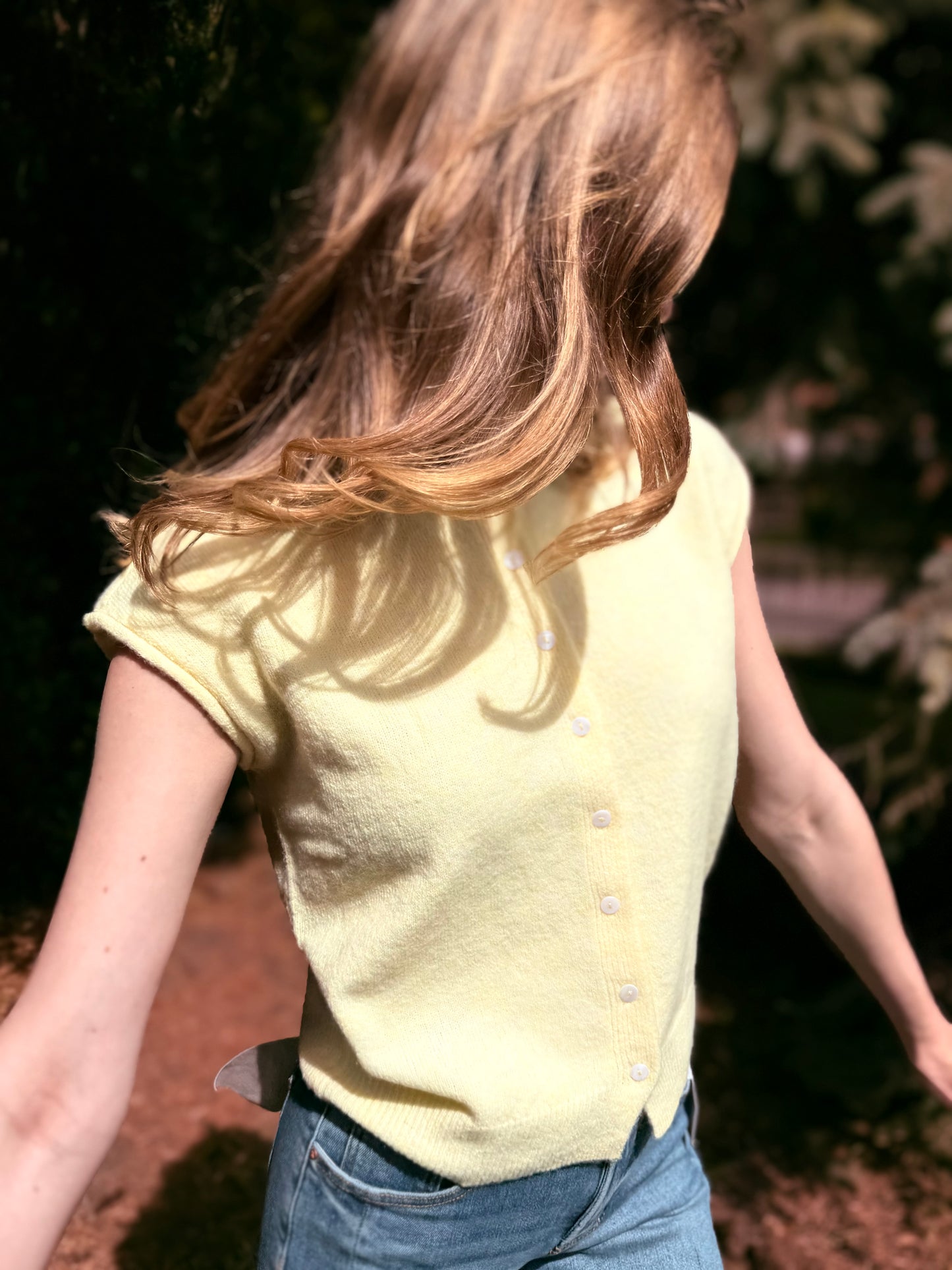 Raw Edge Sleeveless Lightweight Cardigan