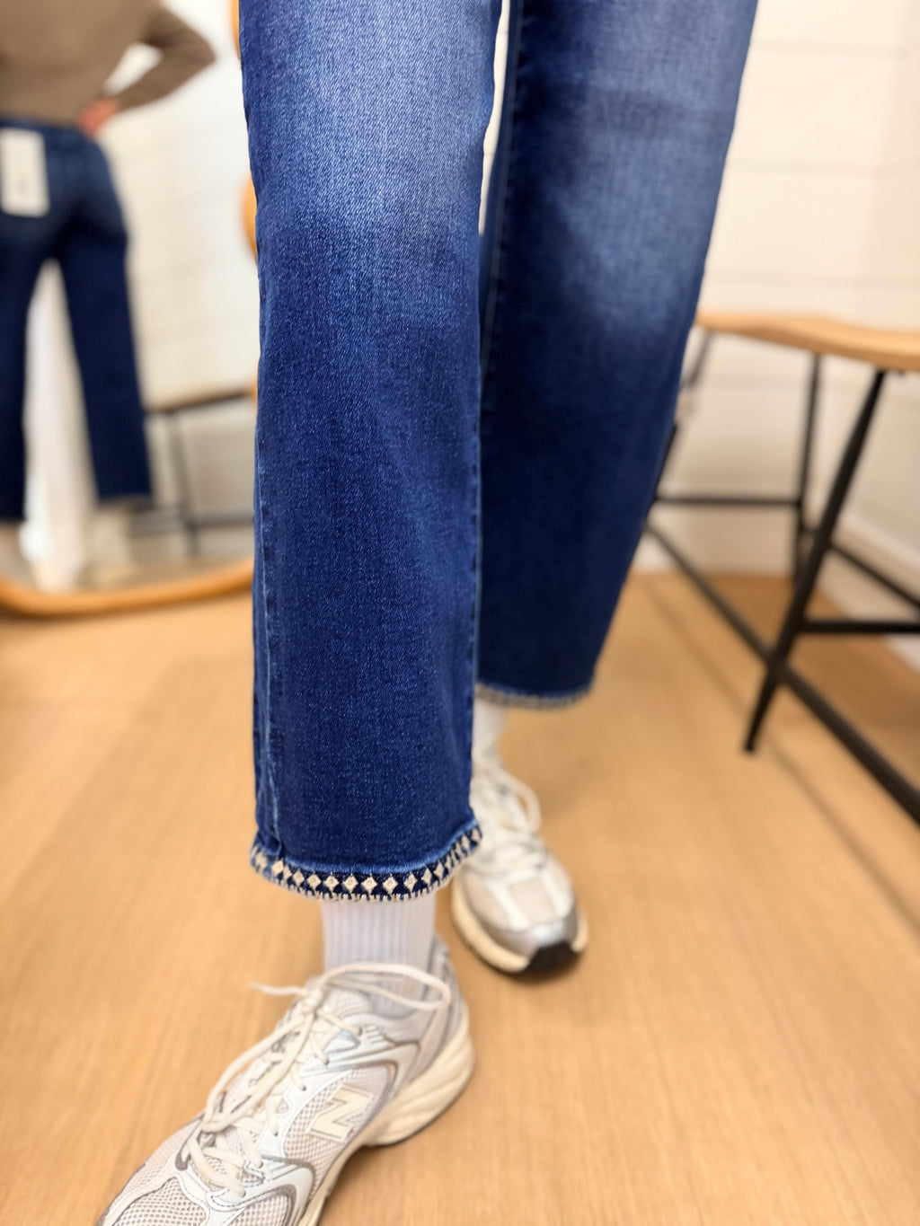 Barrel Jeans With Embroidery - Risen