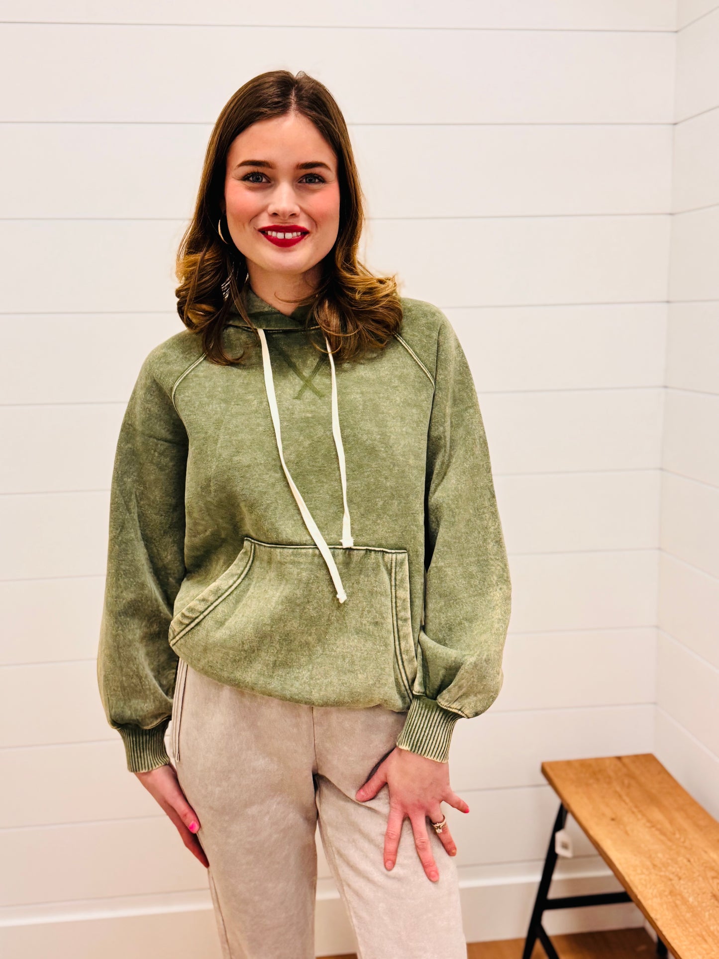 Vintage Wash Fleece Hoodie