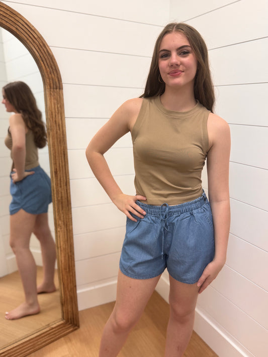 Chambray Short Short
