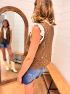 Brown Crochet Vest