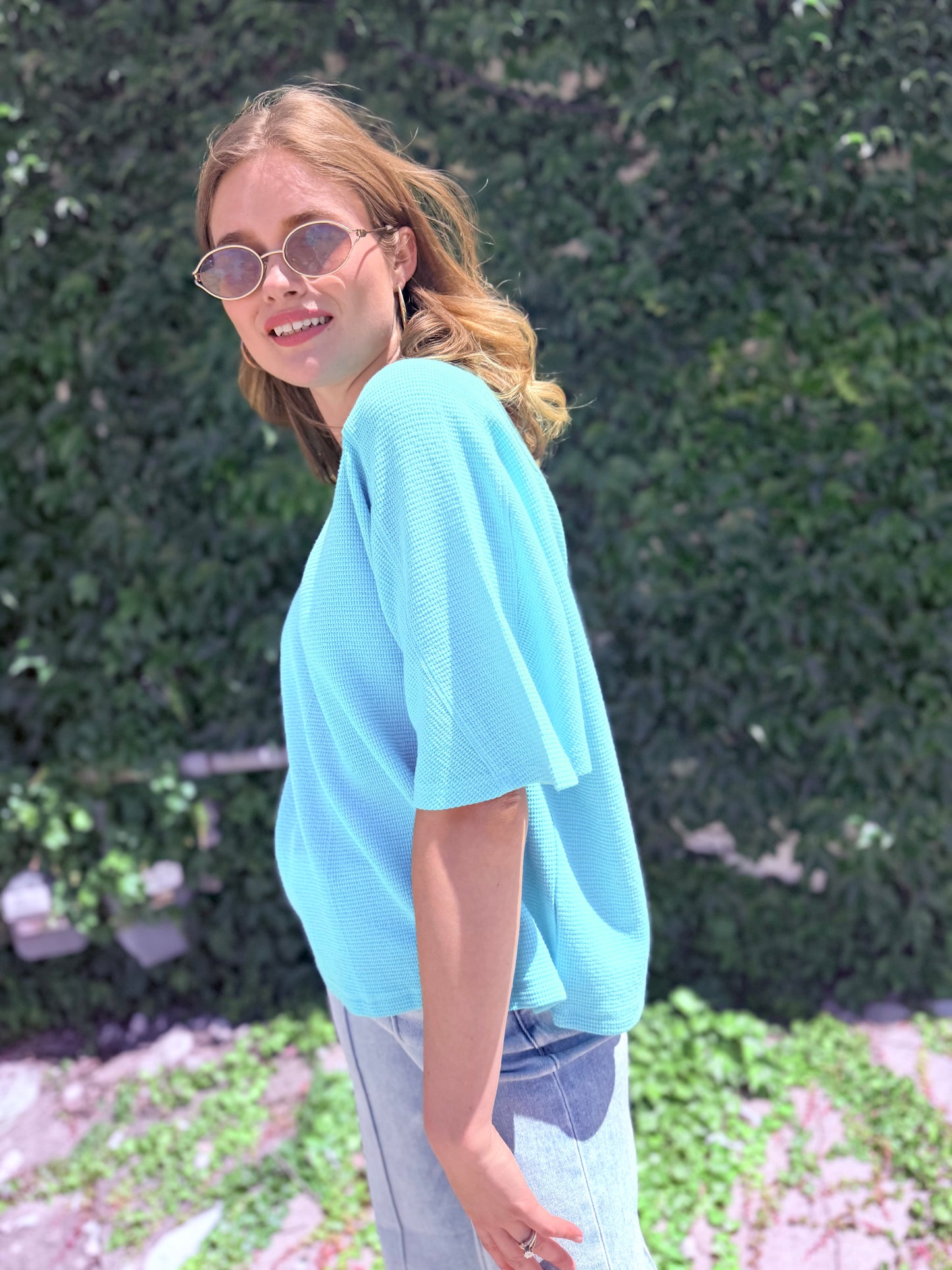 Vintage Washed Relaxed Fit Tee - Mint