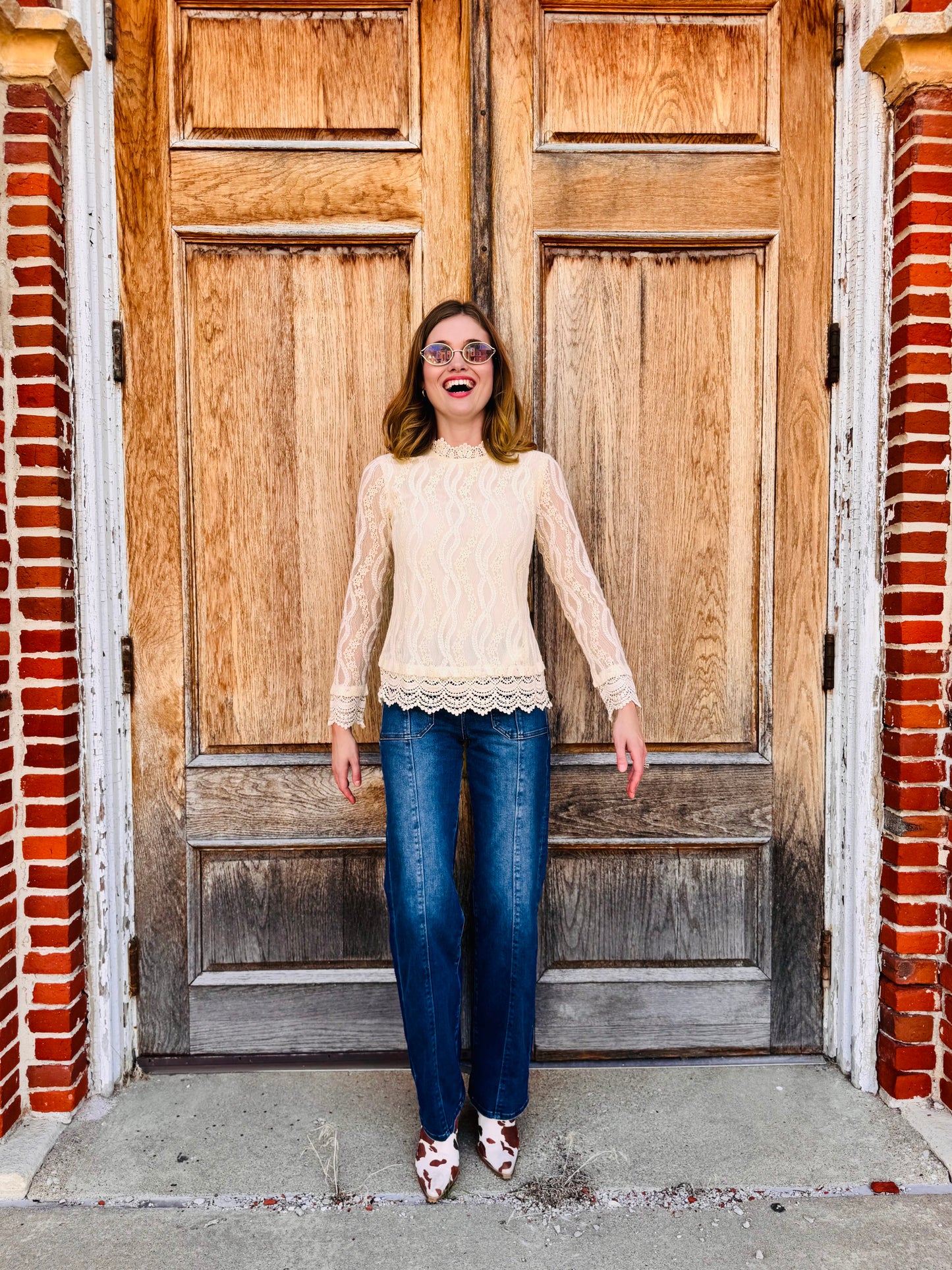 Crochet Trim Lace Top