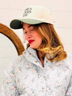 Jesus Loves You Two Tone Cotton Hat - Floral