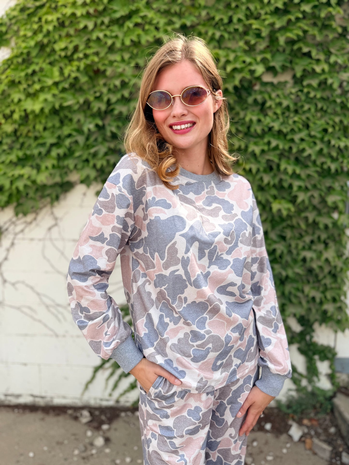 Camo Long Sleeve Top