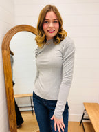 Puff-sleeve Top with Keyhole Back