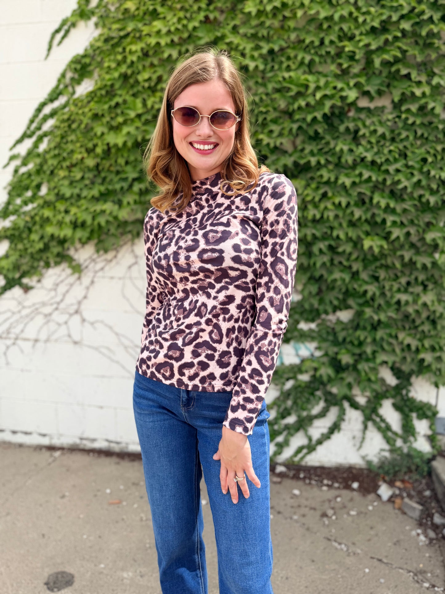 Leopard Long Sleeve Slim Top