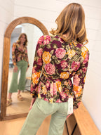 Tie Front Floral Top
