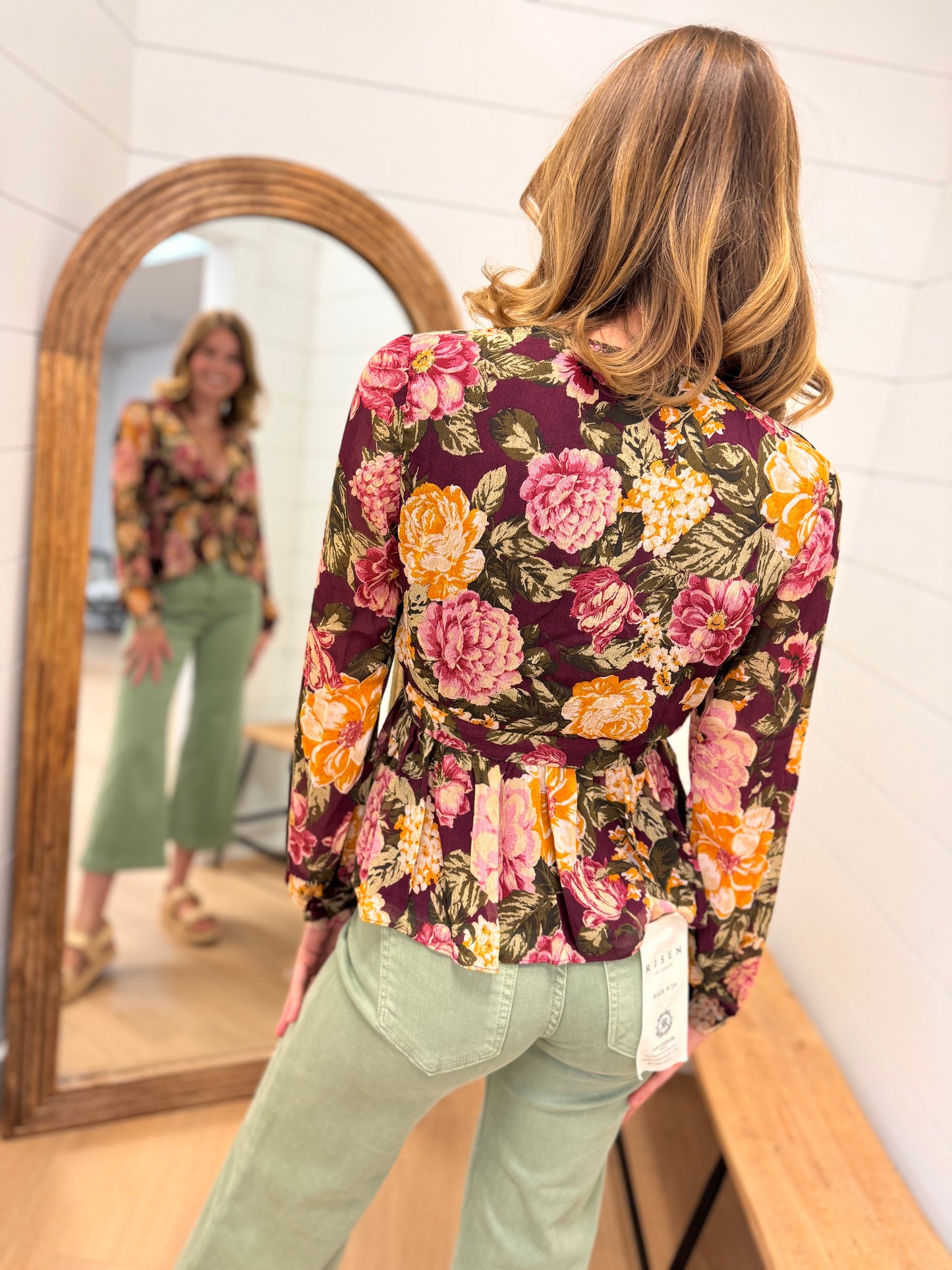 Tie Front Floral Top