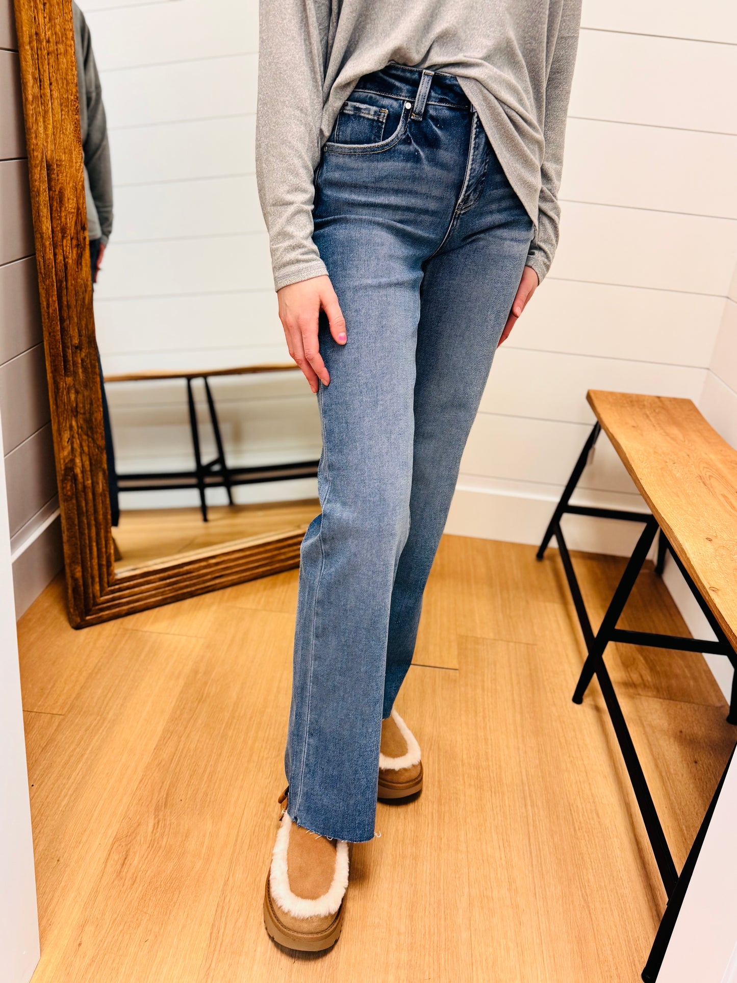 Tummy Control 4 Way Stretch Mid Rise Straight - Risen