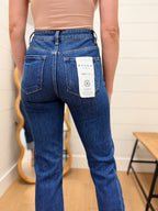 Tummy Control Mid Rise Dark Wash Straight - Risen