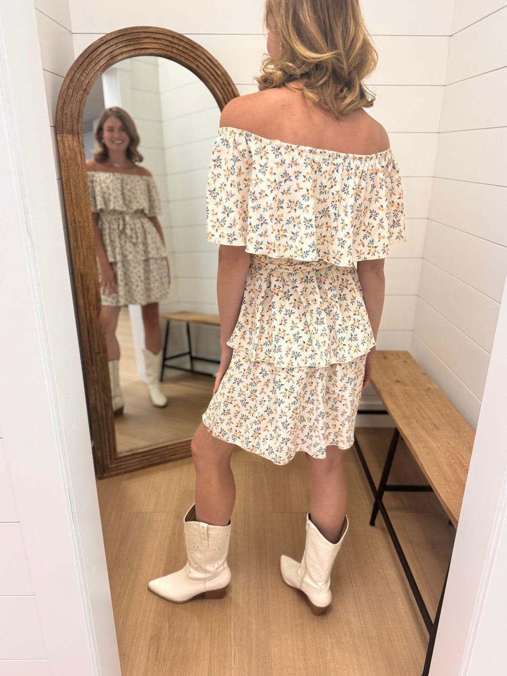 Off the Shoulder Floral Dress