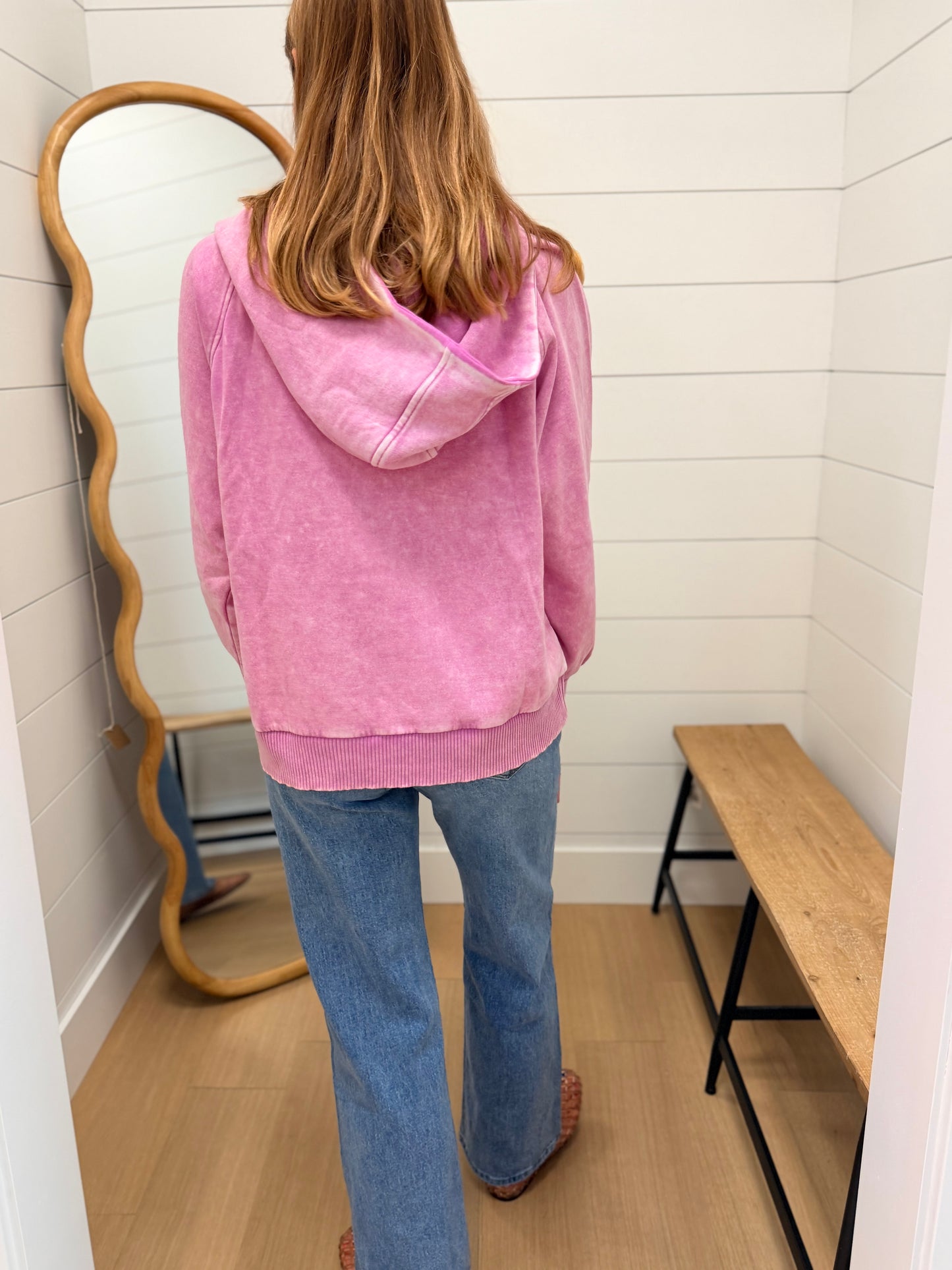 Vintage Wash Oversized 1/4 Zip Hoodie