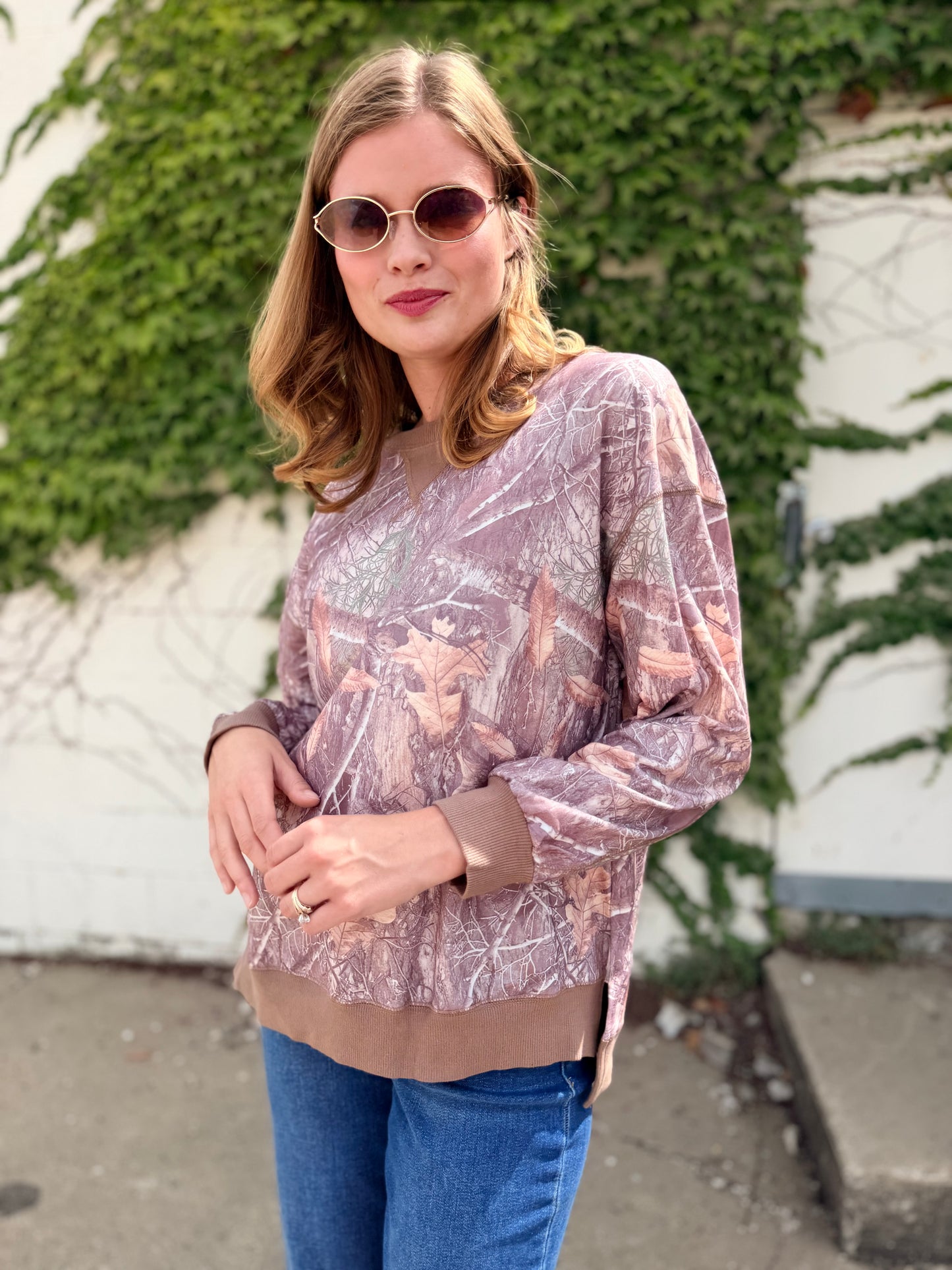 Camo Baggy Pullover Sweatshirt