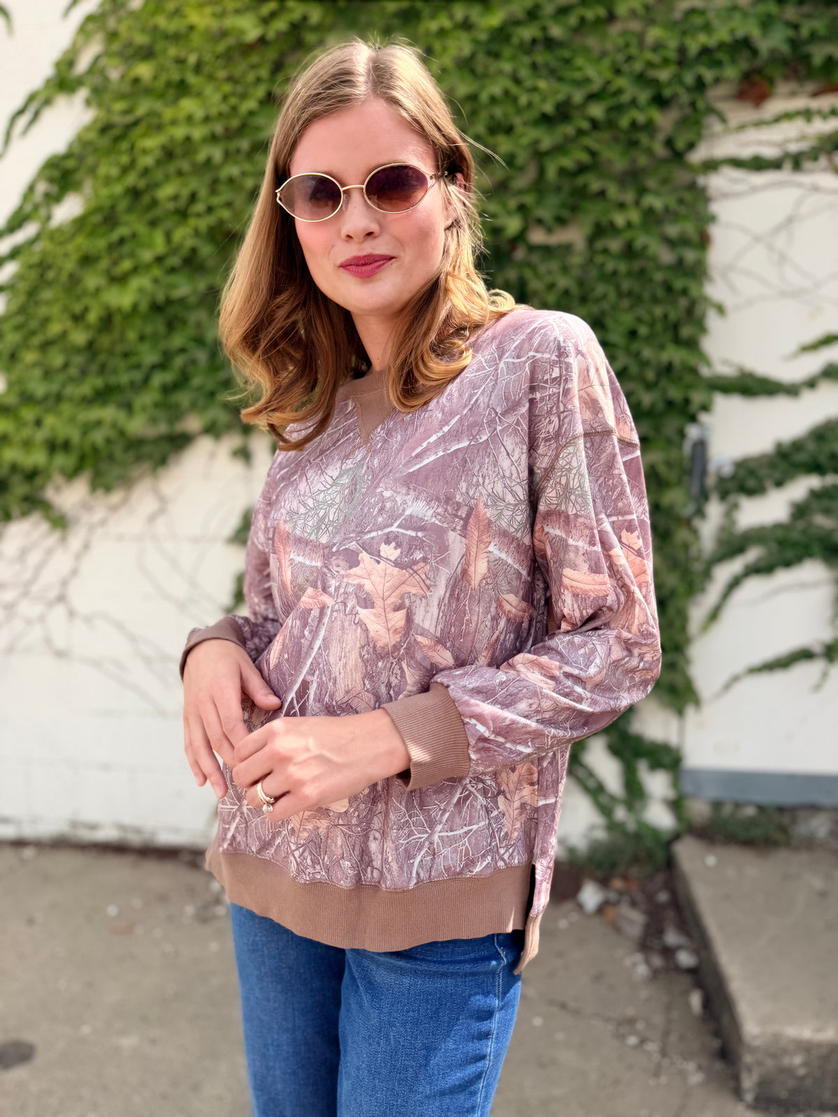Camo Baggy Pullover Sweatshirt