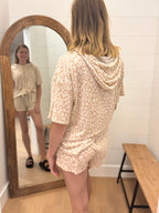 Short Sleeve Leopard Hoodie
