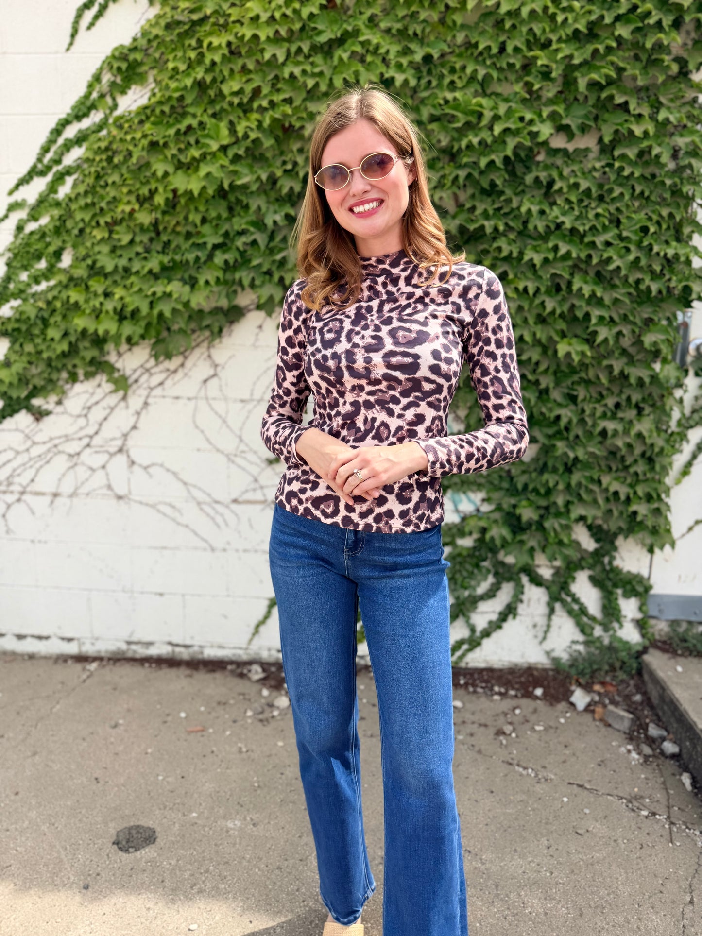Leopard Long Sleeve Slim Top