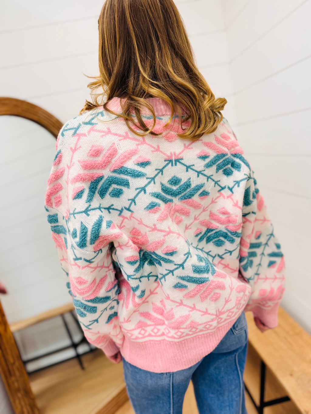 Embroidered Sweater Top