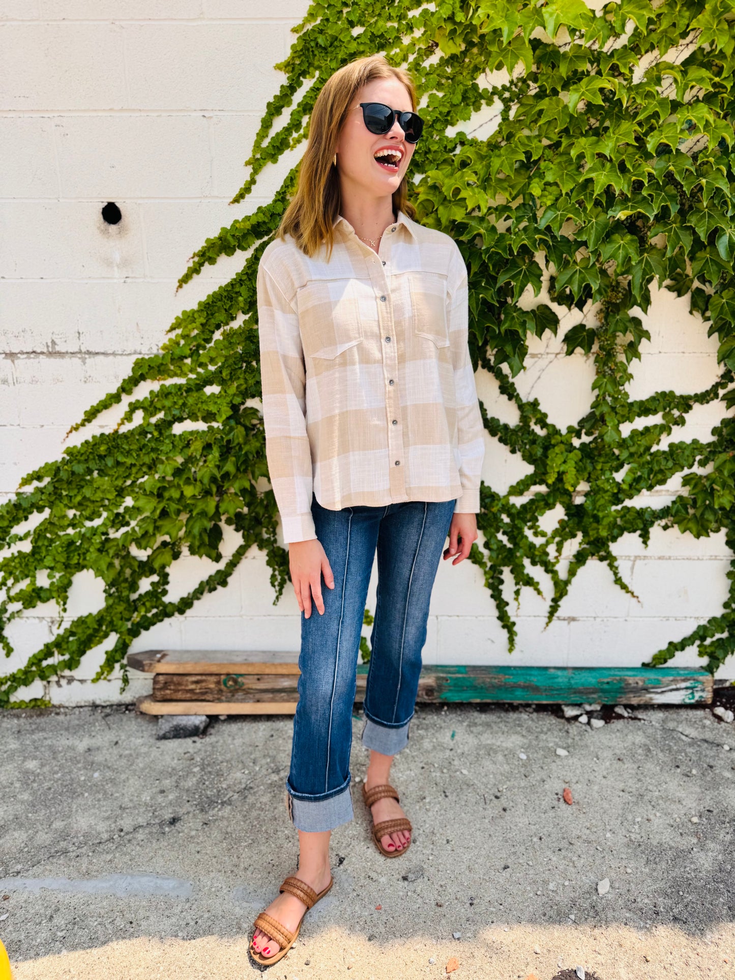 Button-down Long Sleeve Flannel Shirt