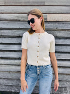 Button Down Knit Cardigan Sweater