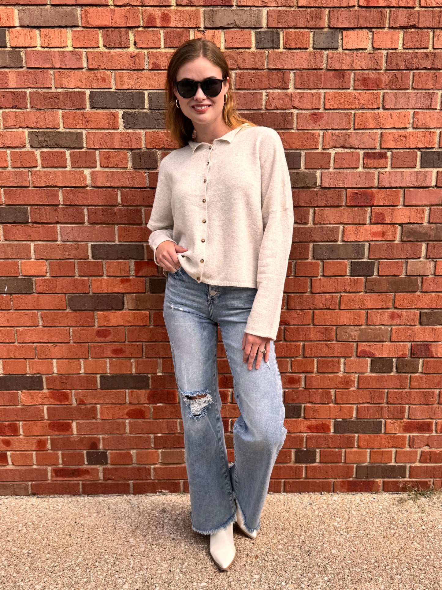 Lightweight Button Down Knit Cardigan