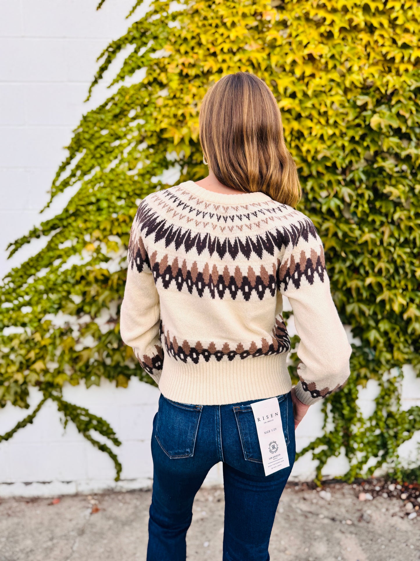 Multicolor Fair Isle Button Down Knit Cardigan