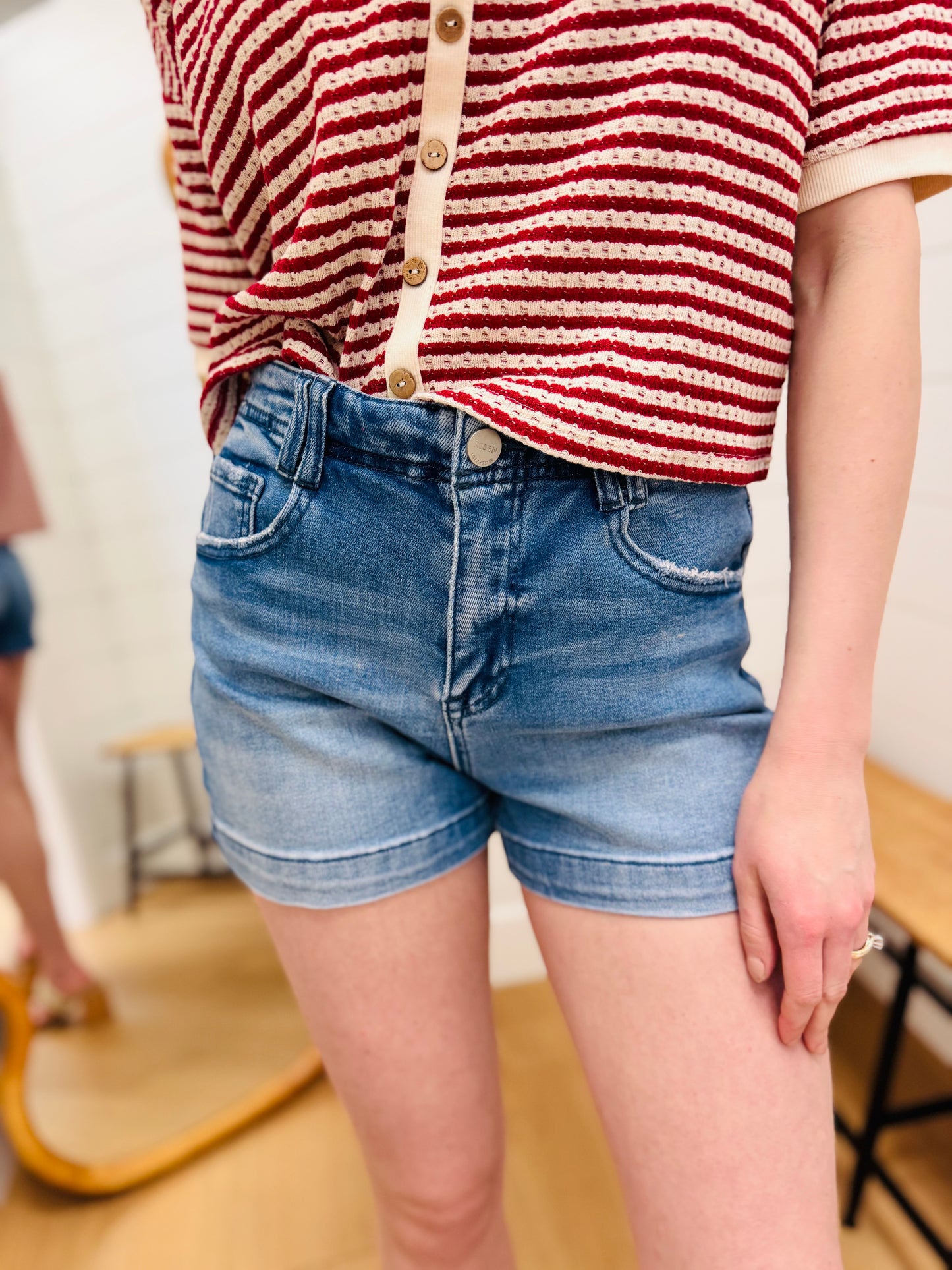 Basic Medium Wash Shorts - Risen