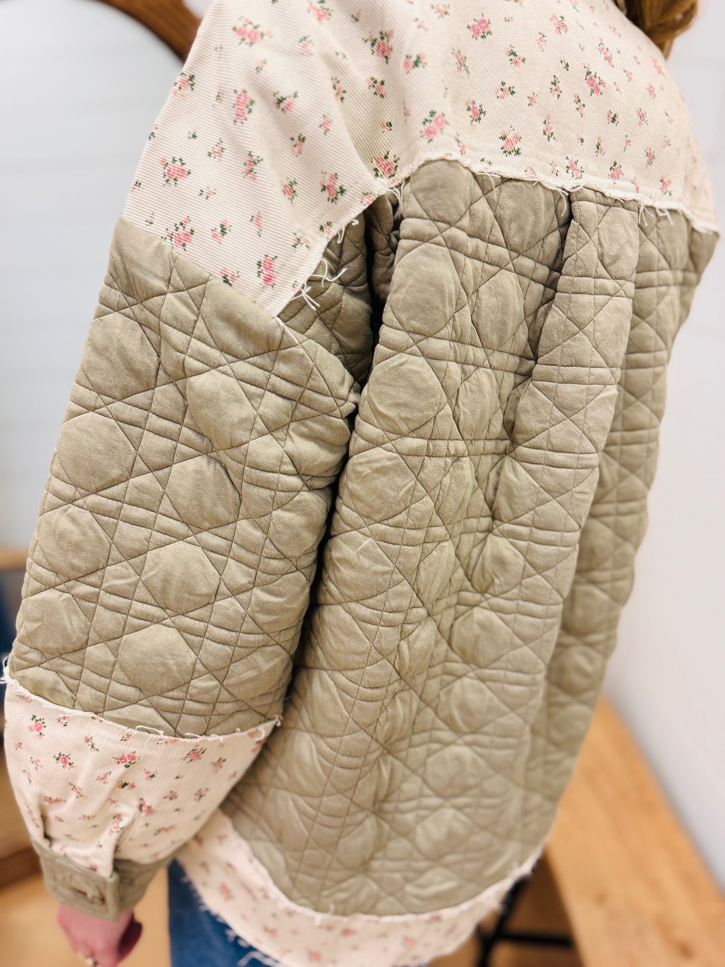 Oversized Floral Printed Jacket