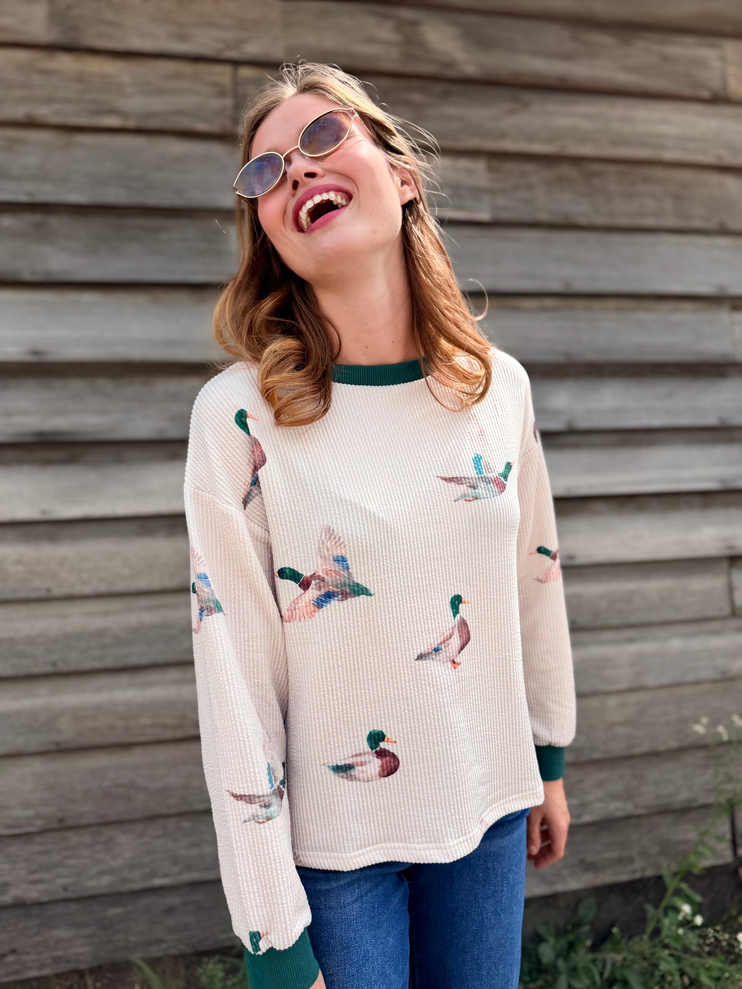 Mallard Duck Crew Neck Pullover
